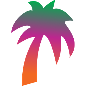Rainbow palm tree