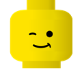 LEGO smiley -- wink