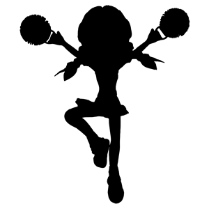 Cartoon Cheerleader Silhouette