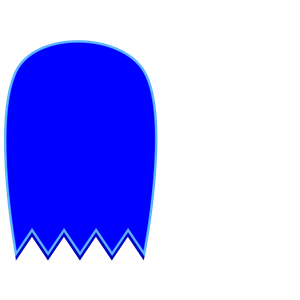 Blue Pacman Ghost