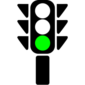 Traffic semaphore green light