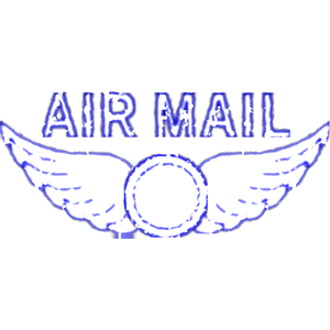 Vintage Air Mail Rubber Stamp