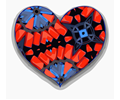 Groovy Hearts, hearts, Colorful, abstract, geometric,