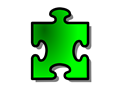 Green Jigsaw piece 13