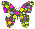 Retro Floral Butterfly 2