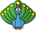 Cartoon peacock