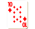 White deck: 10 of diamonds
