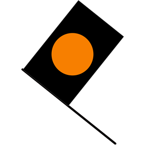 Black/orange flag