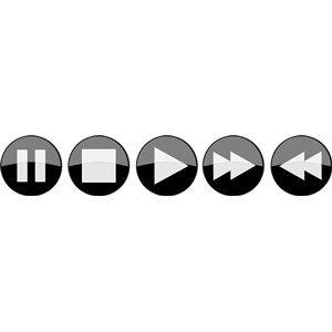 Glossy media player buttons - Inverted