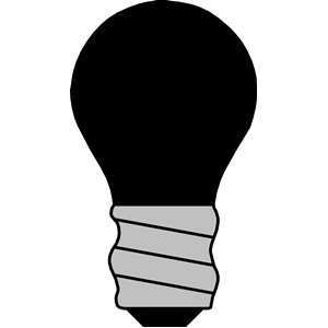 Light Bulb Off Black