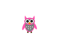 Pink Gray Owl