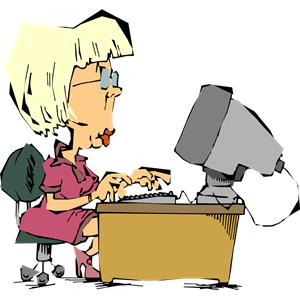Female computer user