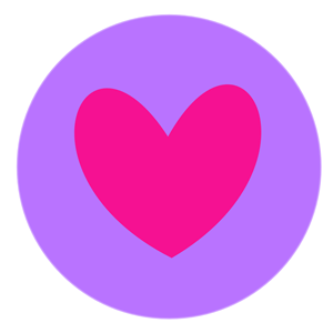 Heart In Circle Purple