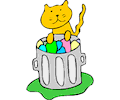 Cat in Garbage