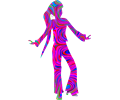 Colourful disco dancer