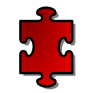 Red Jigsaw piece 01