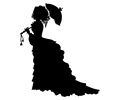 Vintage Victorian Lady Silhouette