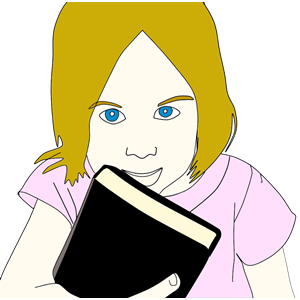 Girl With Book Portrait