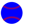 Blue Baseball, Red Lacing