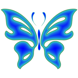 Blue Radiative Butterfly