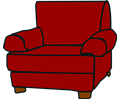 Crimson Red Armchair