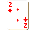 White deck: 2 of diamonds