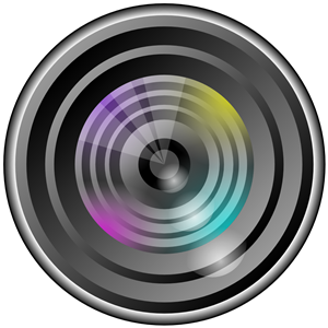 Camera lens with light effect
