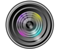 Camera lens with light effect
