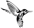 Tribal Hummingbird Silhouette