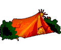 Orange tent transparent