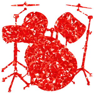 Ruby Drums Set Silhouette