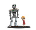Girl And Robot