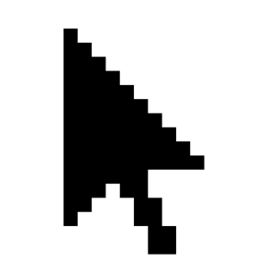 Black Pixel Mouse Cursor Arow (Fixed)