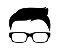 Hipster Boy Silhouette Icon