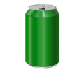 Green soda can