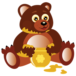Bear Eating Honey