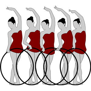 Rhythmic Gymnastics with bows