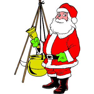 Santa Ringing Charity Bell