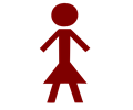 Stick figure: female