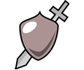 Sword and shield icon