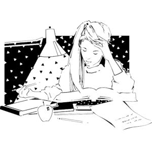 Girl Studying 1
