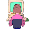 Girl at Computer 3
