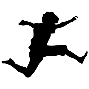 Jumping Boy Silhouette