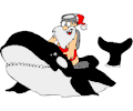 Santa Riding Whale