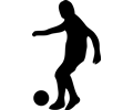 Soccer player silhouette