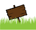 Wooden Sign In Grass