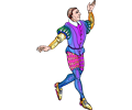 Shakespeare characters - dancer (colour)