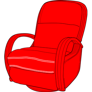 Lounge Chair Red
