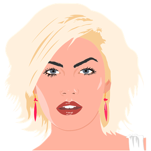 Blonde Woman Portrait Illustration