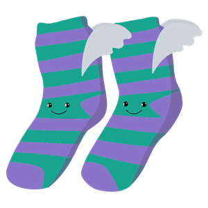 Anthropomorphic Winged Socks